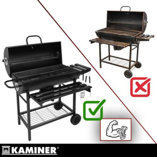 Kerti grillsütő fedéllel 108x67x96 cm Kaminer