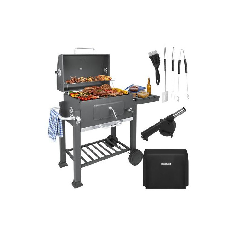 Kerti grill fedővel 116x70x110cm Kaminer