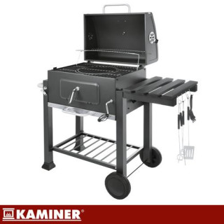 Kerti grillsütő fedéllel 114x67x120 cm Kaminer