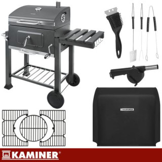 Kerti grillsütő fedéllel 114x67x120 cm Kaminer