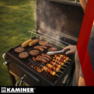 Kerti grillsütő fedéllel 114x67x120 cm Kaminer