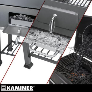 Kerti grillsütő fedéllel 114x67x120 cm Kaminer