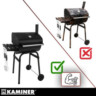 Kerti grillsütő fedéllel 82x51x117 cm Kaminer