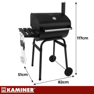 Kerti grillsütő fedéllel 82x51x117 cm Kaminer
