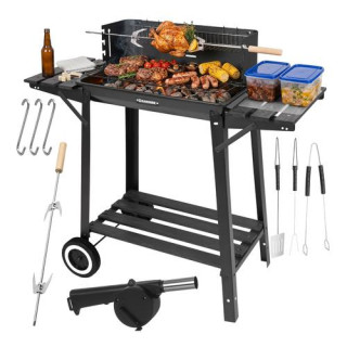 Kerti grill nyárssal 93x41x86 cm Kaminer