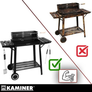 Kerti grill nyárssal 93x41x86 cm Kaminer