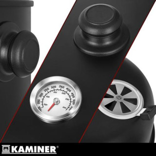 Kerti grillsütő fedéllel/füstölő 44x80x42 cm