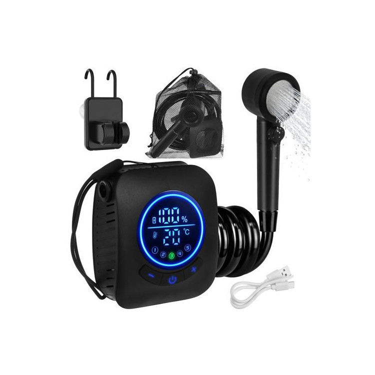 Utazó zuhany 8000 mAh-s akkumulátorral