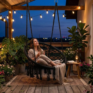 Függőfotel bohém színben