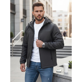 Férfi softshell sötétszürke dzseki TX4816