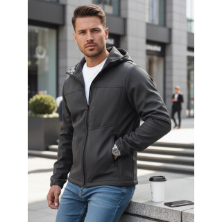 Férfi softshell sötétszürke dzseki TX4816