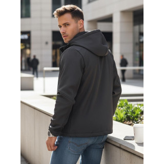 Férfi softshell sötétszürke dzseki TX4816
